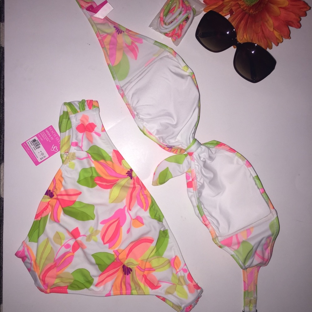 Neon Floral Victoria’s Secret Bikini Swim Wear - Picture 6 of 8